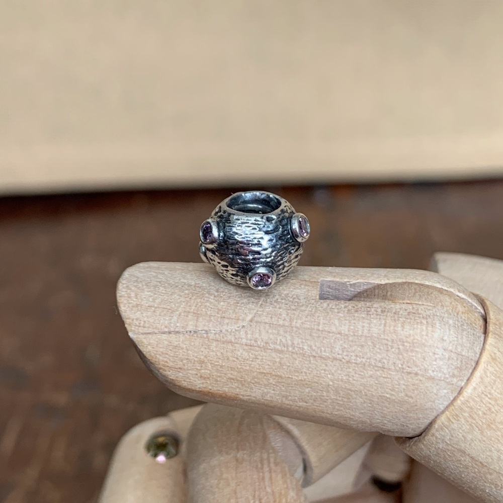 Rare Pandora Pink Moonscape Charm From Denmark 790160PCZ Retired
